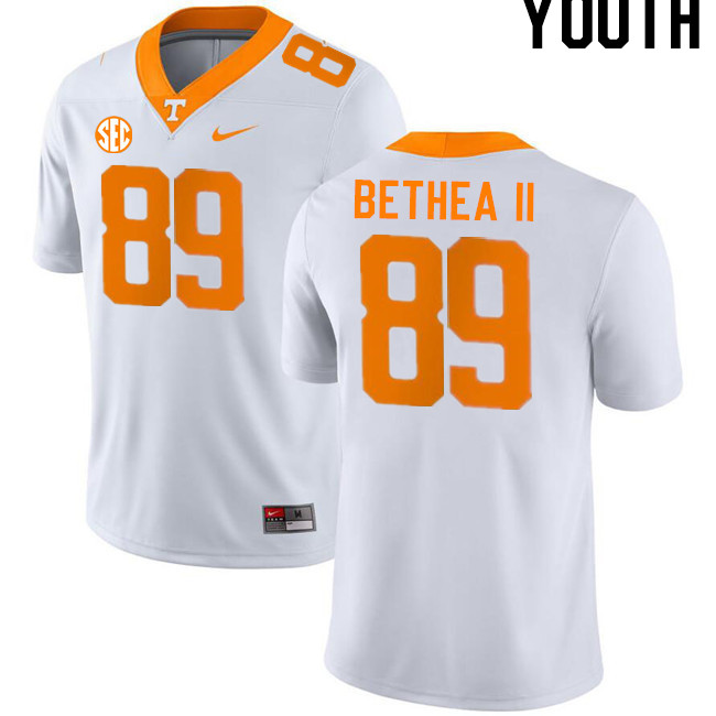 Youth #89 Mike Bethea II Tennessee Volunteers College Football Jerseys Stitched-White